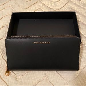Bruno Magli Leather Zip Around Wallet